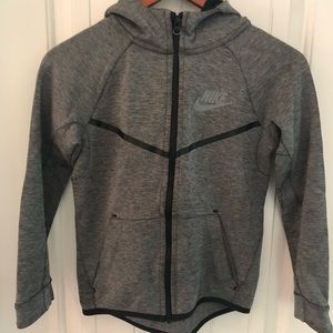 Nike Youth Tech Fleece Windrunner Full Zip Hoodie.